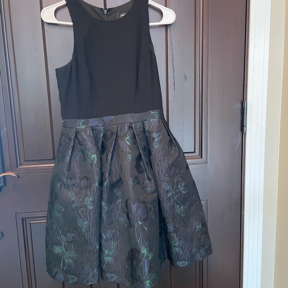 Aidan Mattox Blue Tiered Bustier Cocktail Dress - Picture 5 of 11